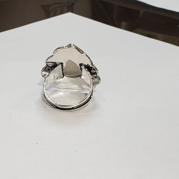 Quartz ring, 925 silver rose quartz vintage antique ring - Picture 7 of 14